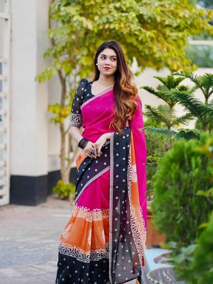 Premium Semi Muslin Silk Saree TS 7006