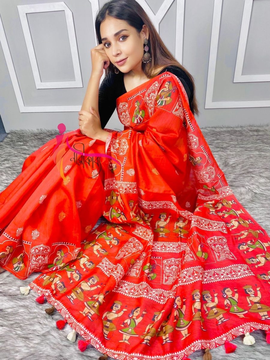 Premium Tangail Silk Saree TS 7014