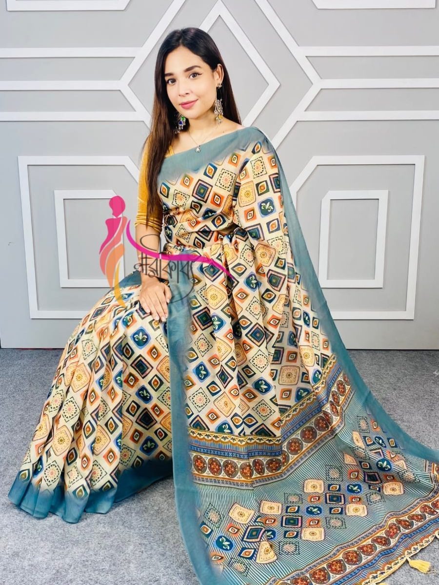Premium Semi Muslin Silk Saree SM 5102