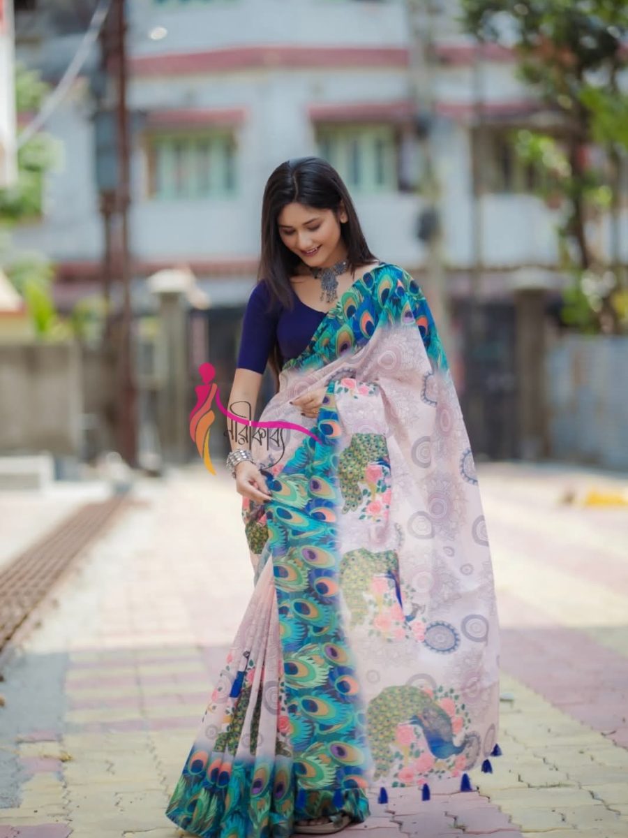 Semi Muslin Silk Saree SM 5104