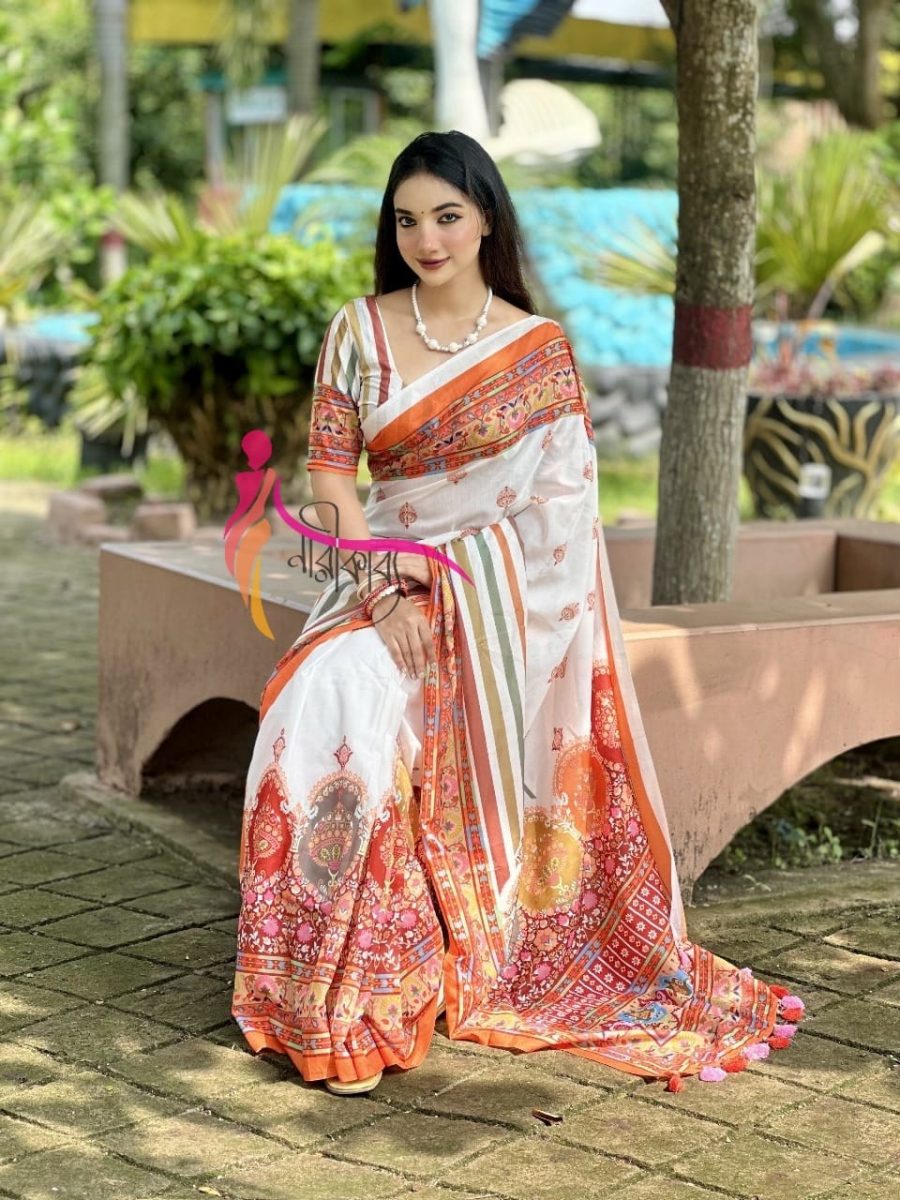 Premium Semi Muslin Silk Saree SM 5107