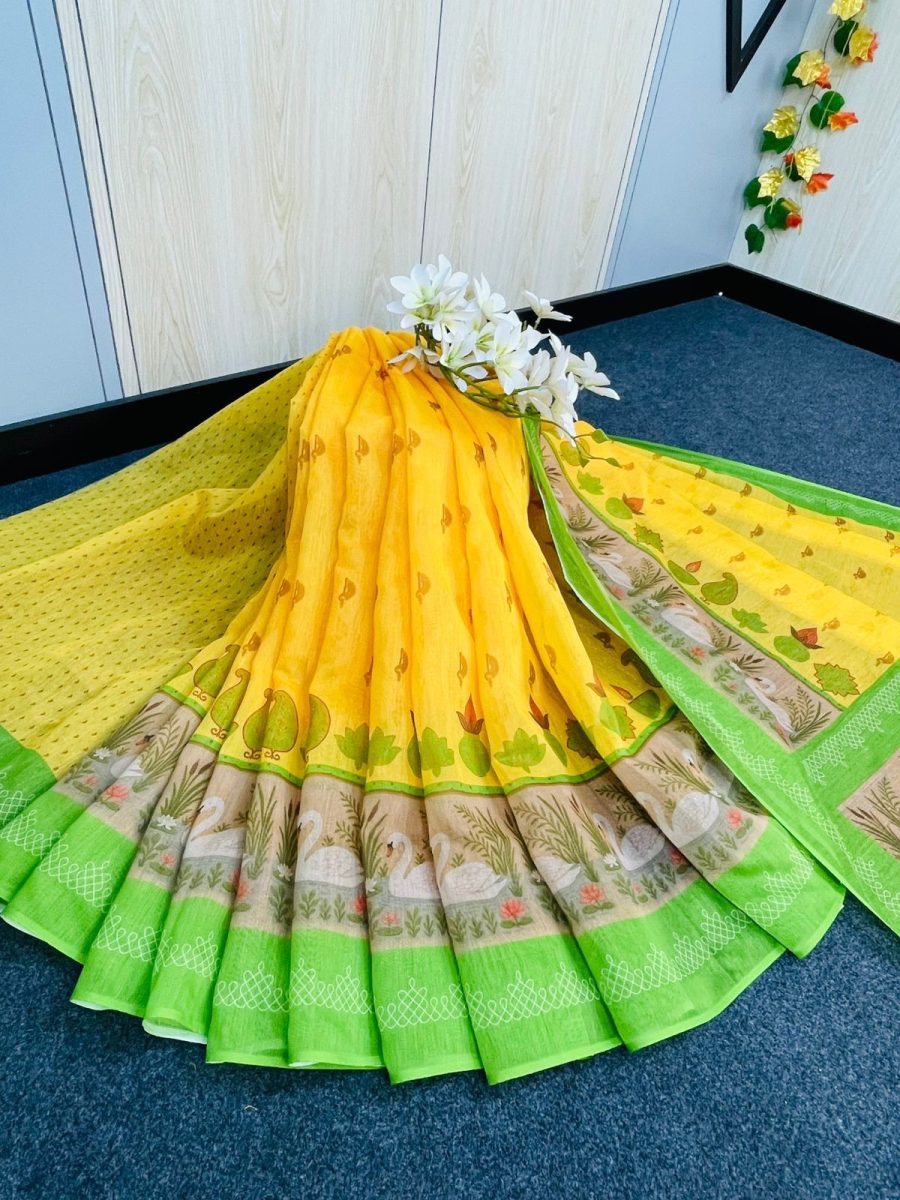 Premium Semi Muslin Silk Saree SM 5114