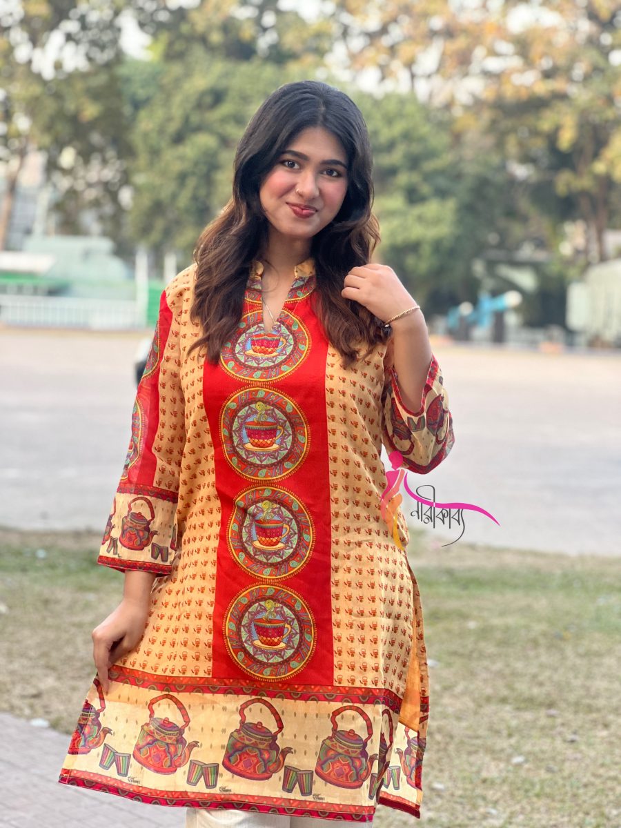 অর্গানজা  সিল্ক  কুর্তি  KM - 125