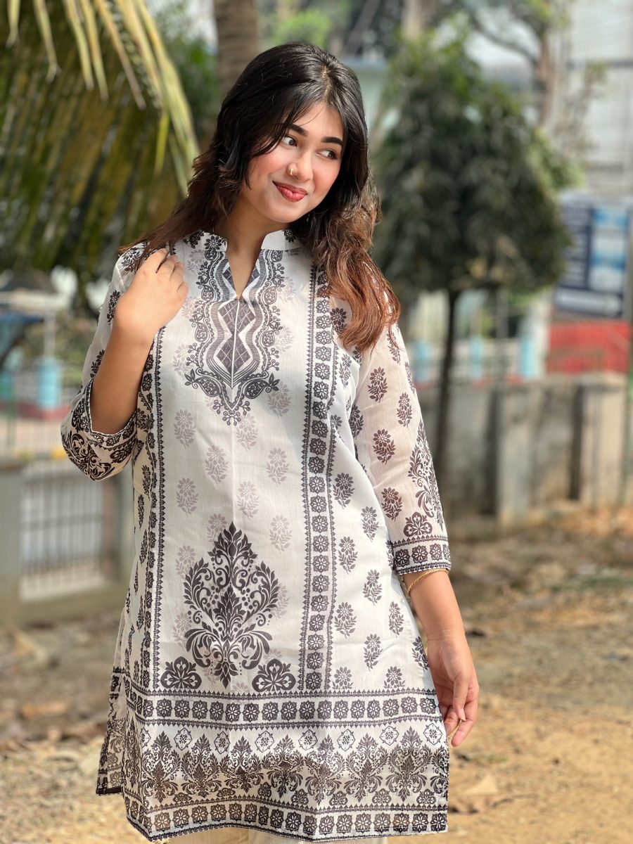 অর্গানজা  সিল্ক কুর্তি   KM - 134