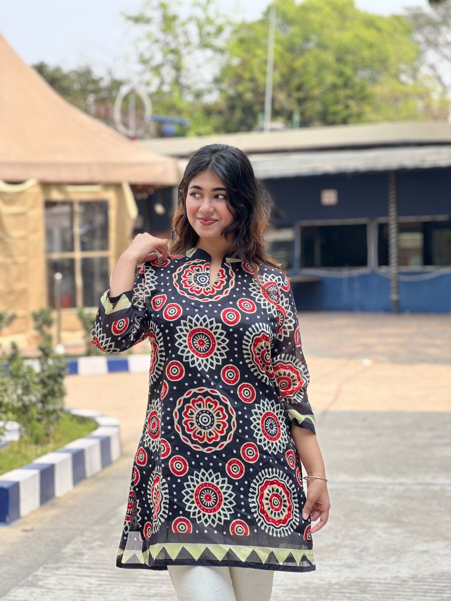 শর্ট অর্গানজা  সিল্ক কুর্তি  KM - 122