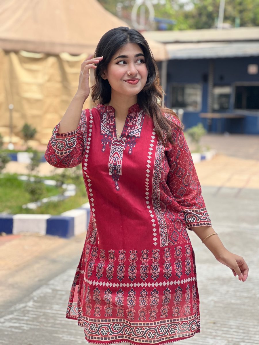 শর্ট অর্গানজা  সিল্ক কুর্তি  KM - 124