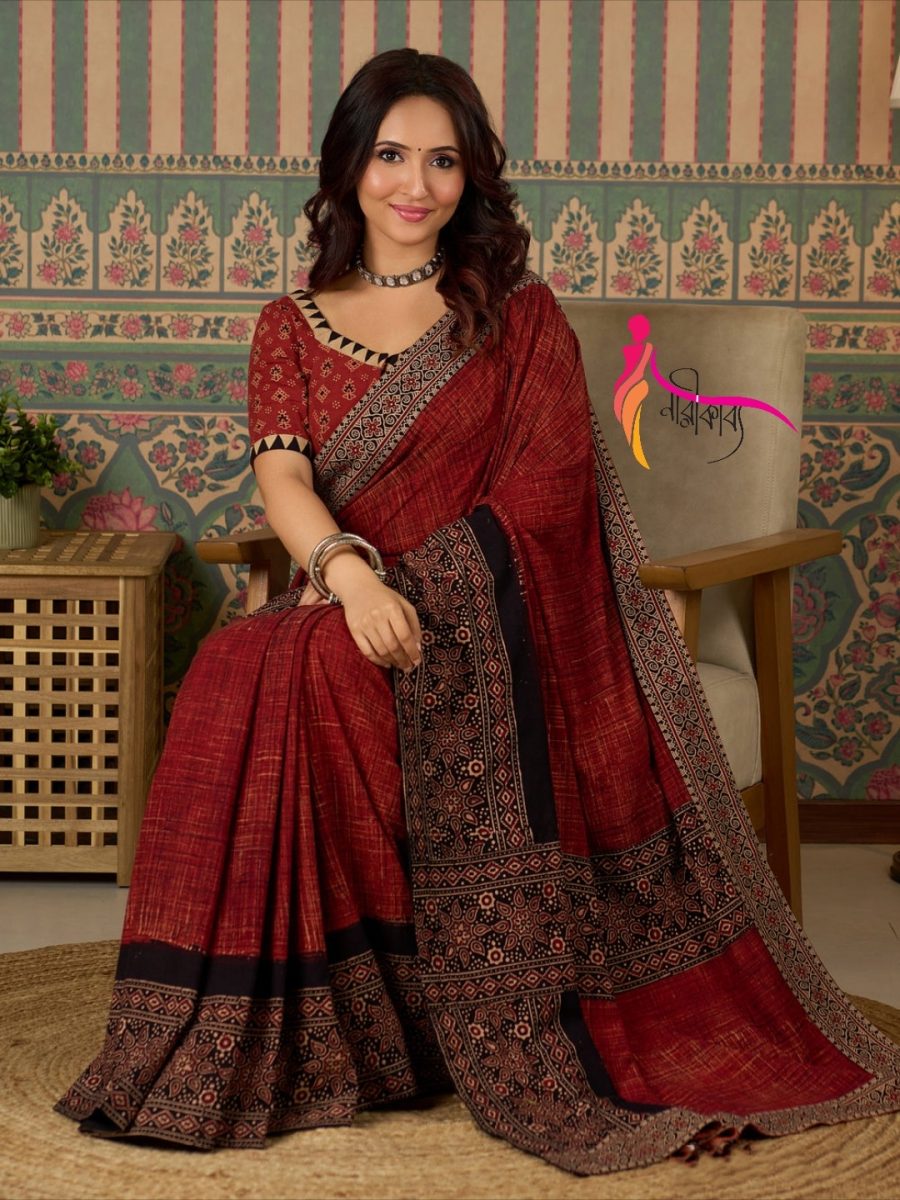 Blended Mixed Cotton Silk Saree TS - 5122