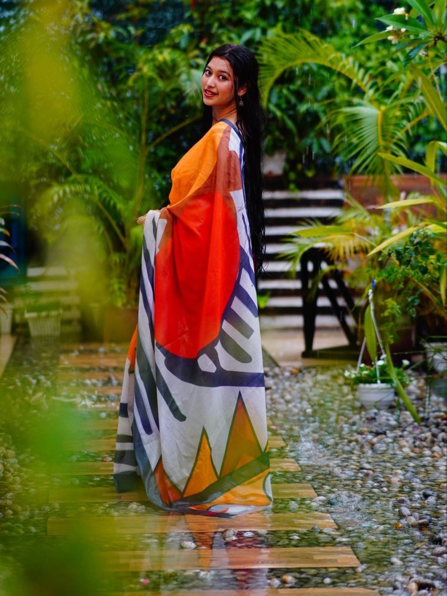 Premium Semi Muslin Silk Saree SM - 5127