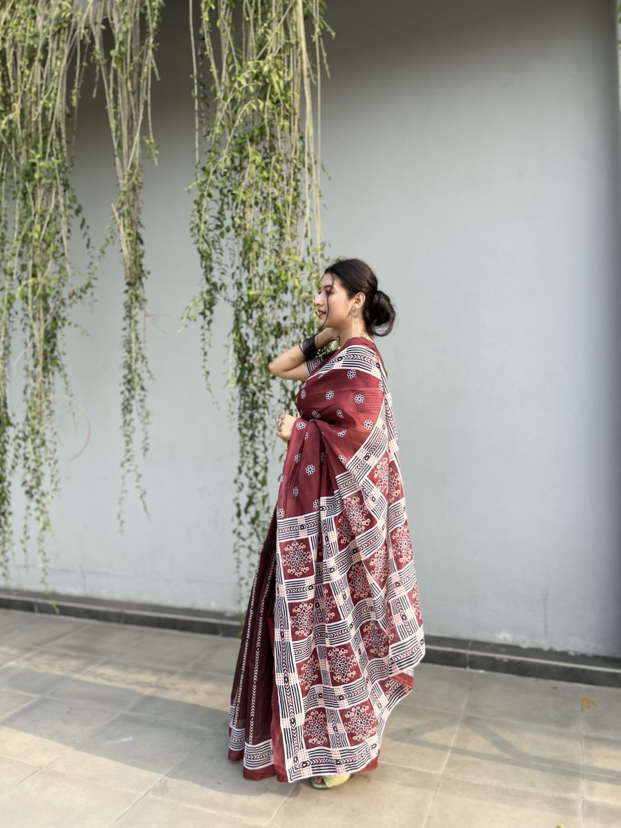 Premium Semi Muslin Silk Saree SM - 5129
