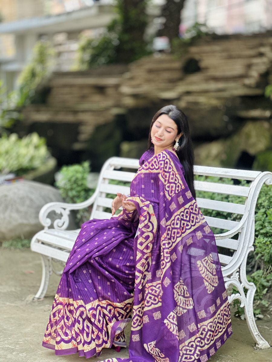 Premium Semi Muslin Silk Saree SM - 5132
