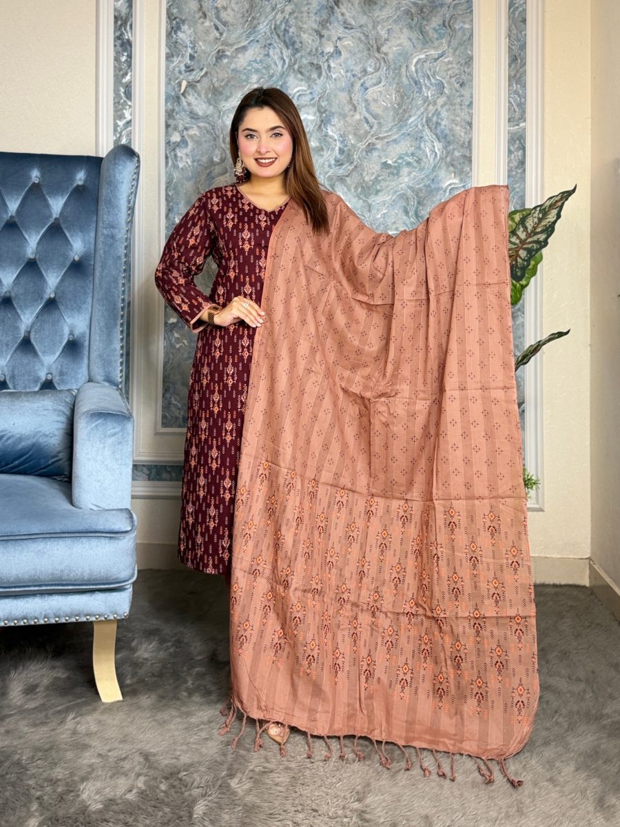 Premium Cotton Ready 3 Pieces     Code-2405