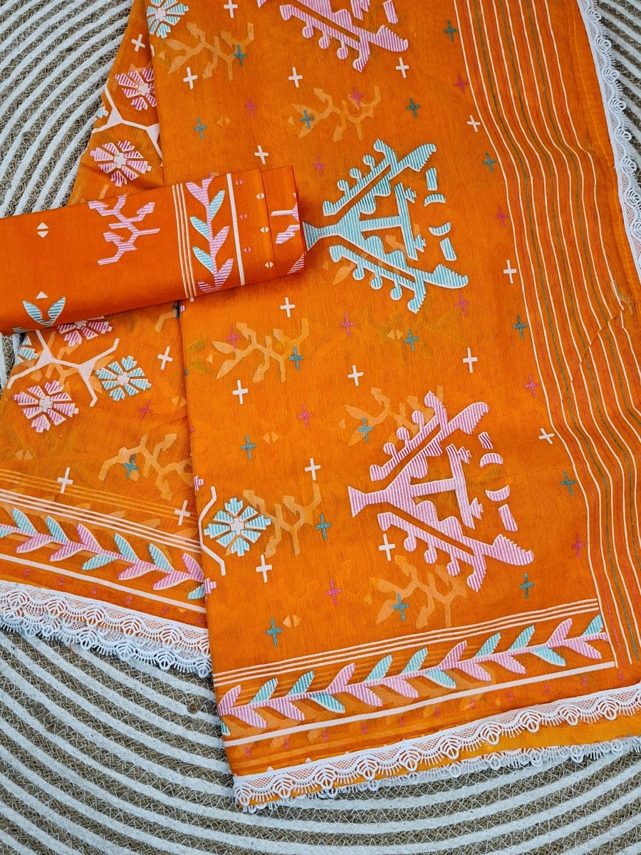 Jamdani Motive Saree  JM-8081