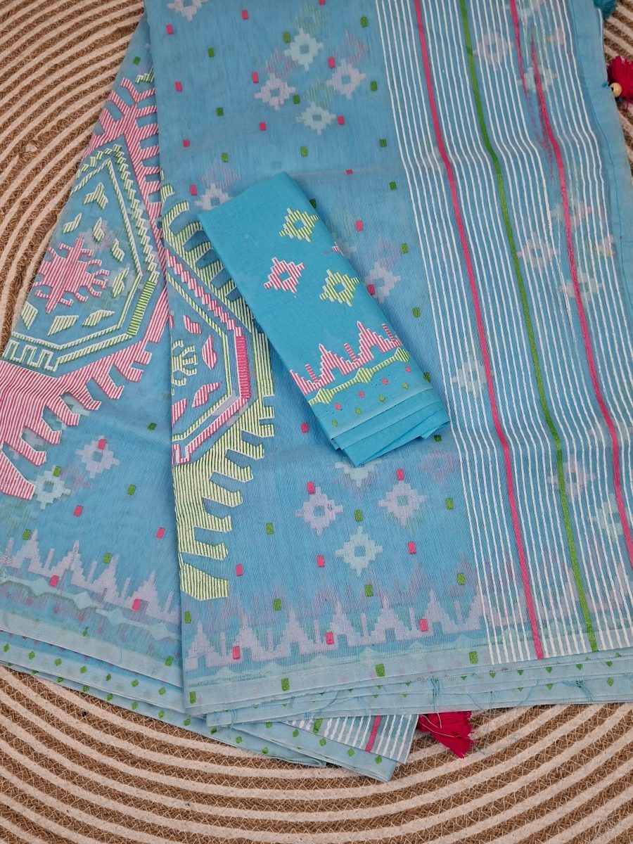 Jamdani Motive Saree  JM-8084