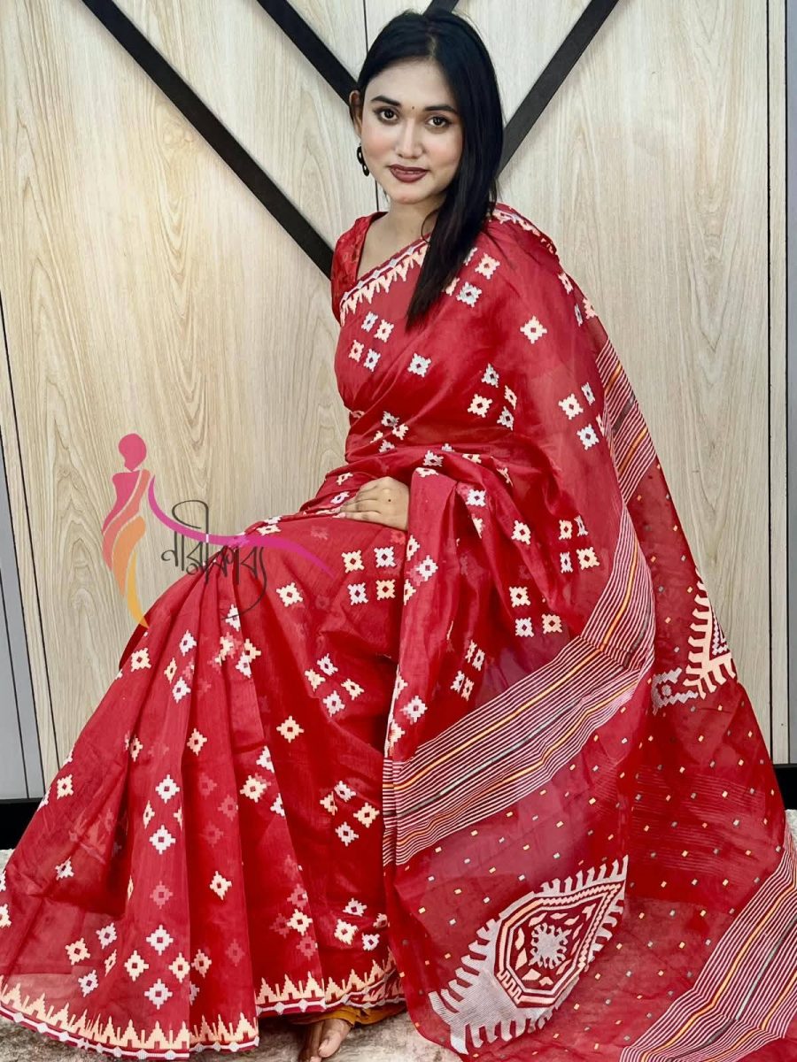 Jamdani Motive Saree  JM-8082