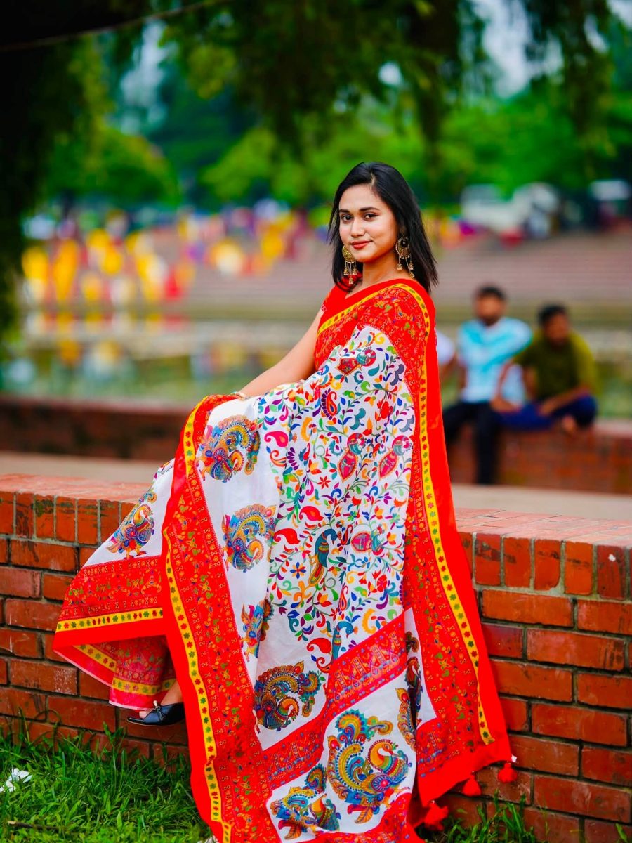 Premium Semi Muslin Silk Saree SM - 5135