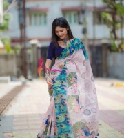 Semi Muslin Silk Saree SM 5104