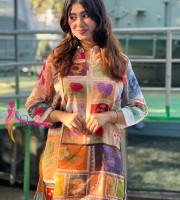 অর্গানজা  সিল্ক কুর্তি   KM - 137