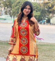 অর্গানজা  সিল্ক  কুর্তি  KM - 125
