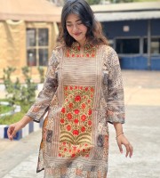 শর্ট অর্গানজা  সিল্ক কুর্তি  KM - 121