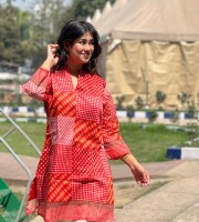 শর্ট অর্গানজা  সিল্ক কুর্তি  KM - 120