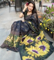 Blended Mixed Cotton Silk Saree TS - 5128